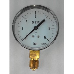 Dry pressure gauge 25 Bar diameter dn 80mm  bottom 1/2"BSPP