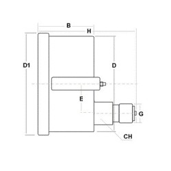 Manometro glicerina 1,6 Bar diametro dn 100mm staffa