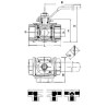 Valvola a sfera inox 3 vie 3/8"gas  movimento L