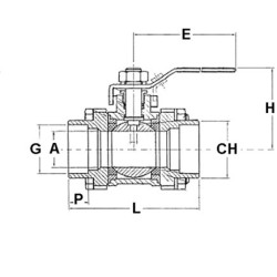 Valvola a sfera F/F inox 3pz filettate 2"Gas