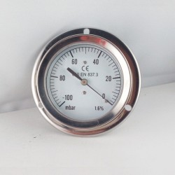 Vacuum gauge -100 mBar diameter dn 63mm back