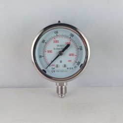 Stainless steel pressure gauge 315 Bar diameter dn 63mm bottom