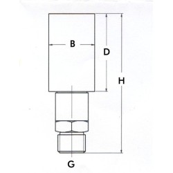 Vuotometro Digitale DN 63mm -1/0 BAR precisione kl 0,5 attacco inox Radiale 1/2"Gas