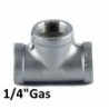 TEE inox 1/4"Gas