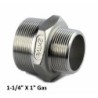 Nipplo conico ridotto inox 1-1/4" X 1"Gas