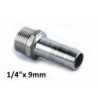 Portagomma inox 1/4" Gas  x 9mm