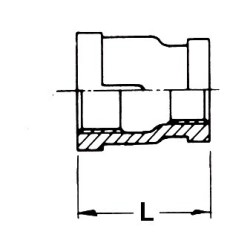 Riduzione femmina/femmina 2" x 3/4"Gas