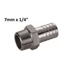 Conical hose brass connection low pressure 7x1/4"Bsp