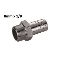 Conical hose brass connection low pressure 8x1/8"Bsp